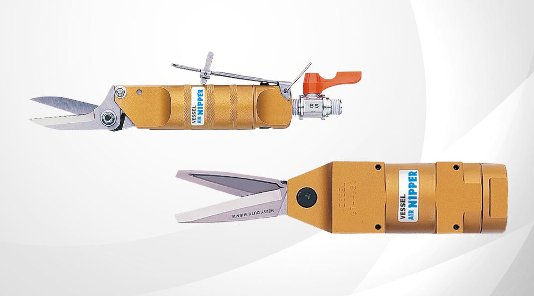 Vessel pneumatic scissors series H / HS to cut medical PPE fabrics