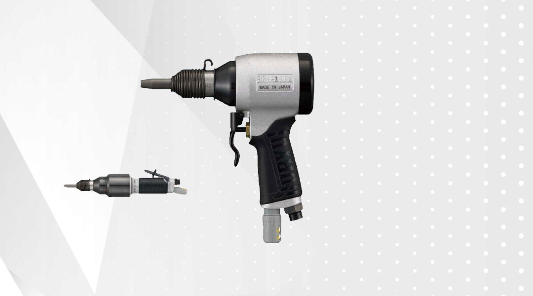 Martelli ribaditori a bassissime vibrazioni BRH-xUD (pistola) e BRH-xUSD (diritti) di Uryu